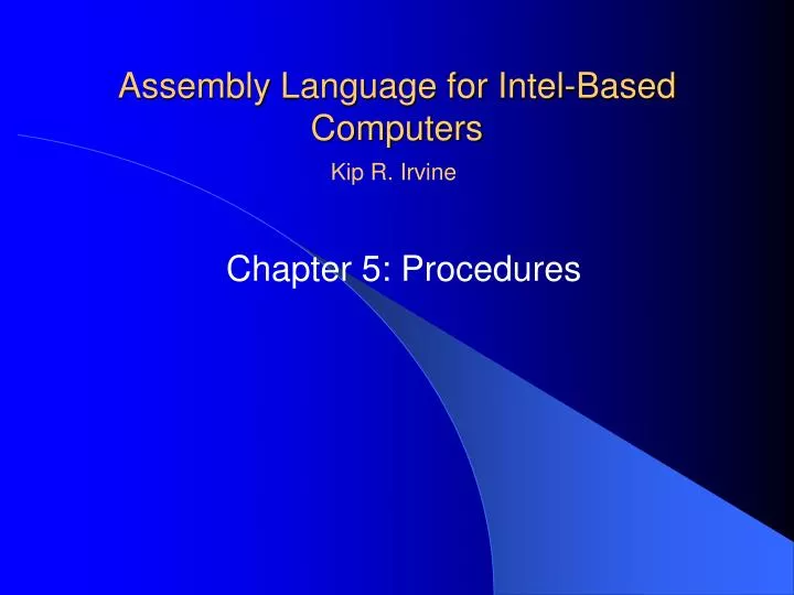 assembly language for intel based computers n.