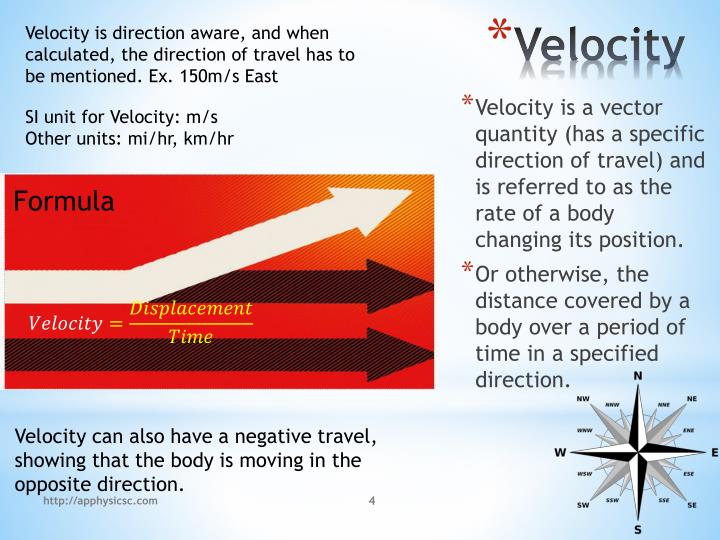velocity of journey