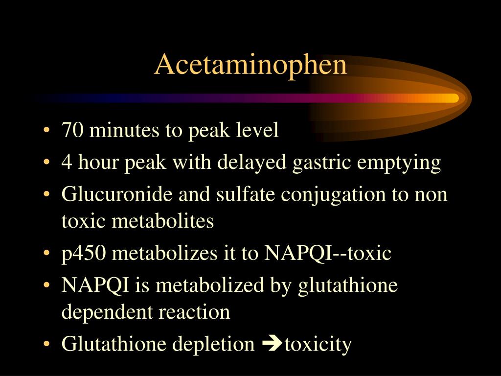 PPT in the Emergency Department Acetaminophen and Salicylate Ingestions PowerPoint