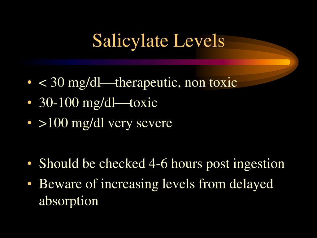 PPT in the Emergency Department Acetaminophen and Salicylate Ingestions PowerPoint