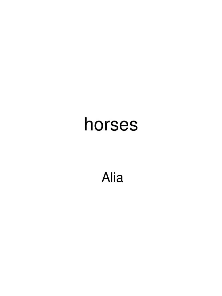 horses n.
