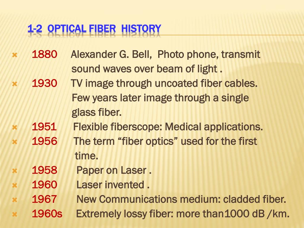PPT Optical Fiber PowerPoint Presentation, free download ID6186984