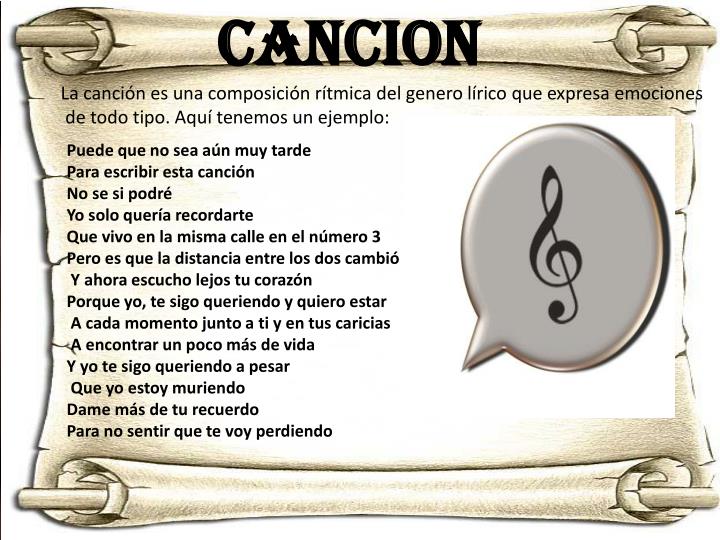La Cancion Es Un Texto Literario