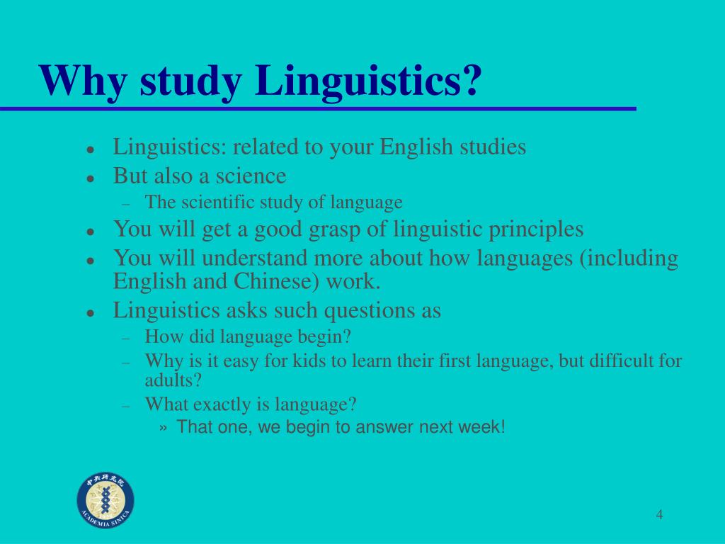 research study about linguistics