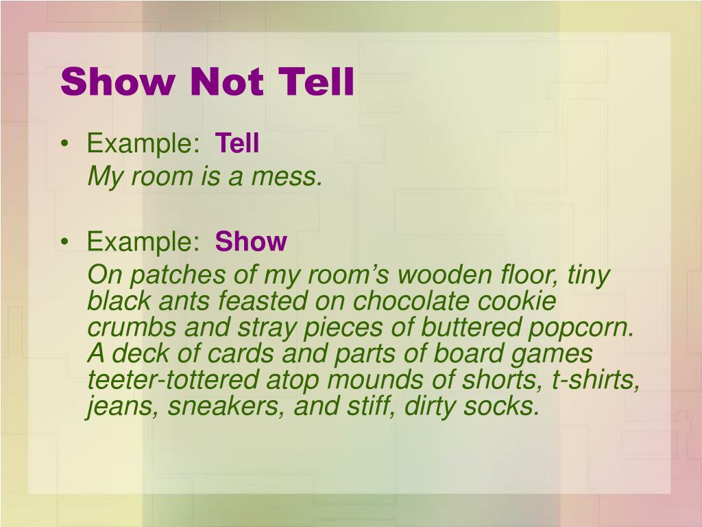 show not tell powerpoint presentation