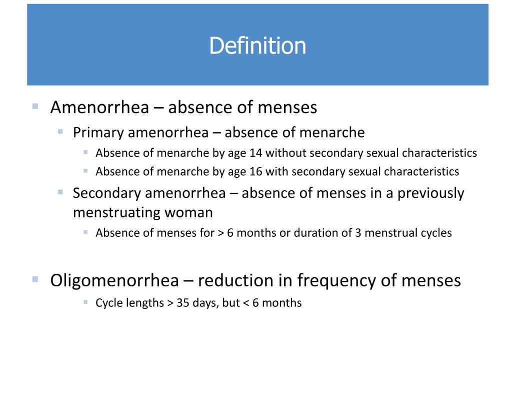 Ppt Amenorrhea Powerpoint Presentation Free Download Id 6190591