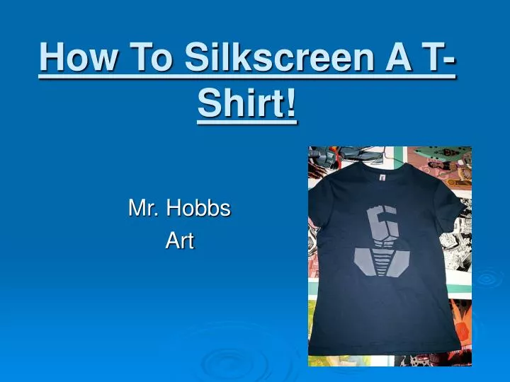 how to silkscreen a t shirt n.