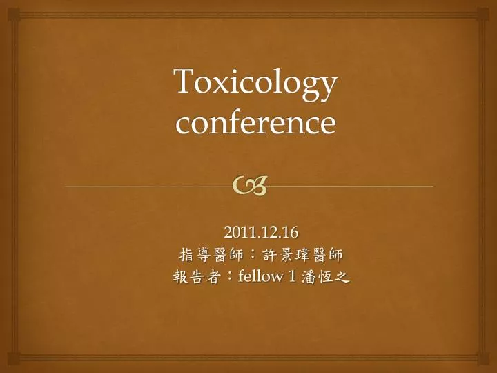 PPT Toxicology conference PowerPoint Presentation, free download ID