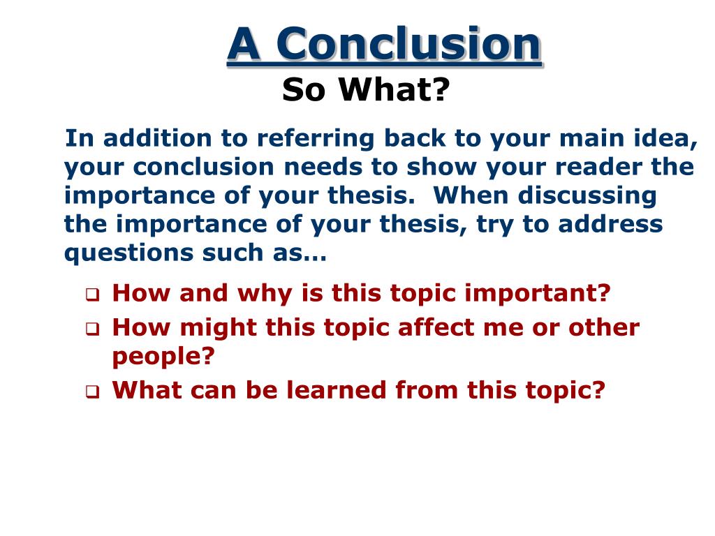 conclusion of seminar presentation