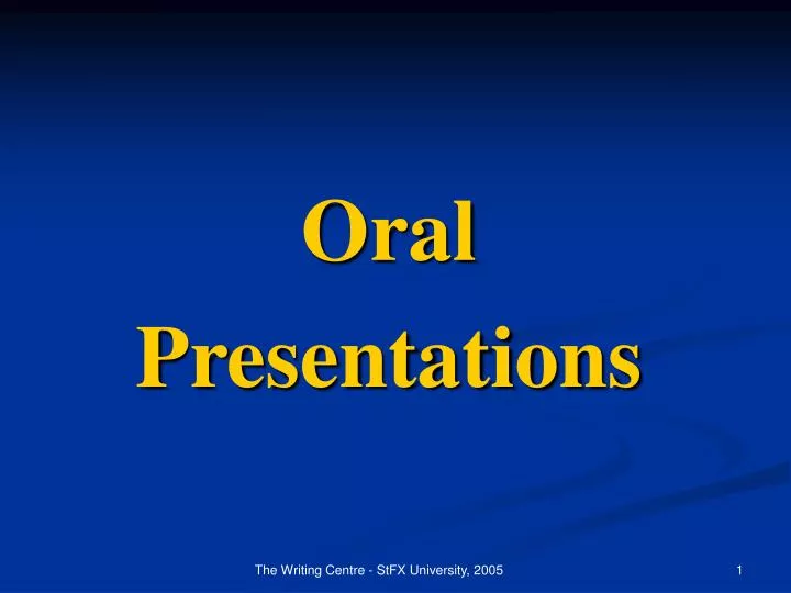 PPT - Oral Presentations PowerPoint Presentation, free download - ID ...