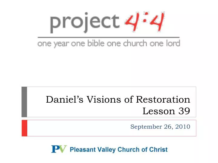 daniel s visions of restoration lesson 39 n.