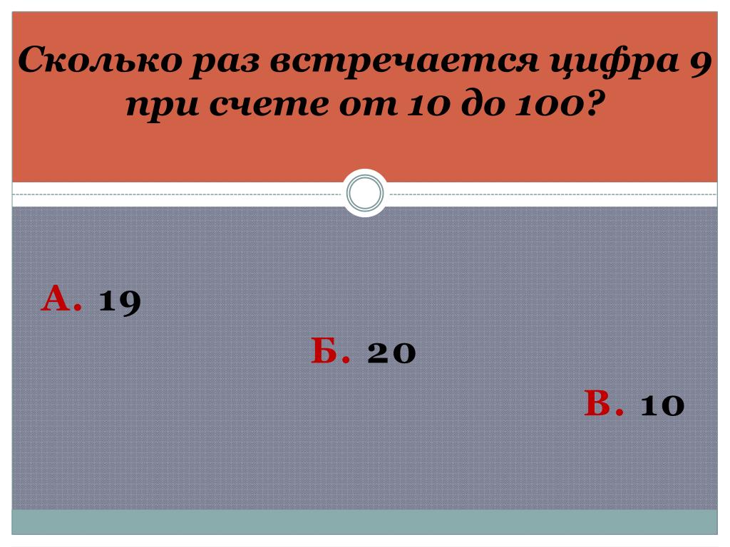 Сколько раз в числе встречается цифра. Сколько раз встретилась цифра 9. Сколько раз встречается. Сколько раз встречается цифра 9 при счете от 10 до 100. Сколько раз цифра 8 встречается в числах от 10 до 100.