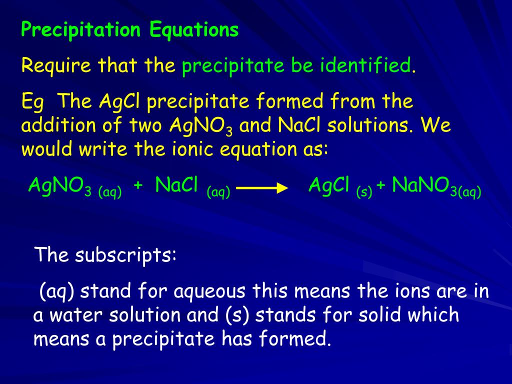 when will a precipitate form when will a precipitate form