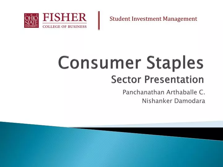 PPT Consumer Staples Sector Presentation PowerPoint Presentation