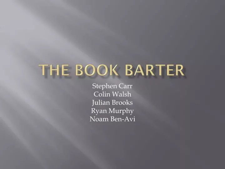 the book barter n.