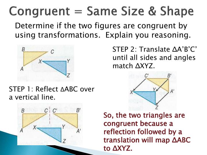 PPT - Congruence and Transformations PowerPoint Presentation - ID:6194248
