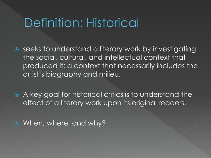 what does historical biography mean