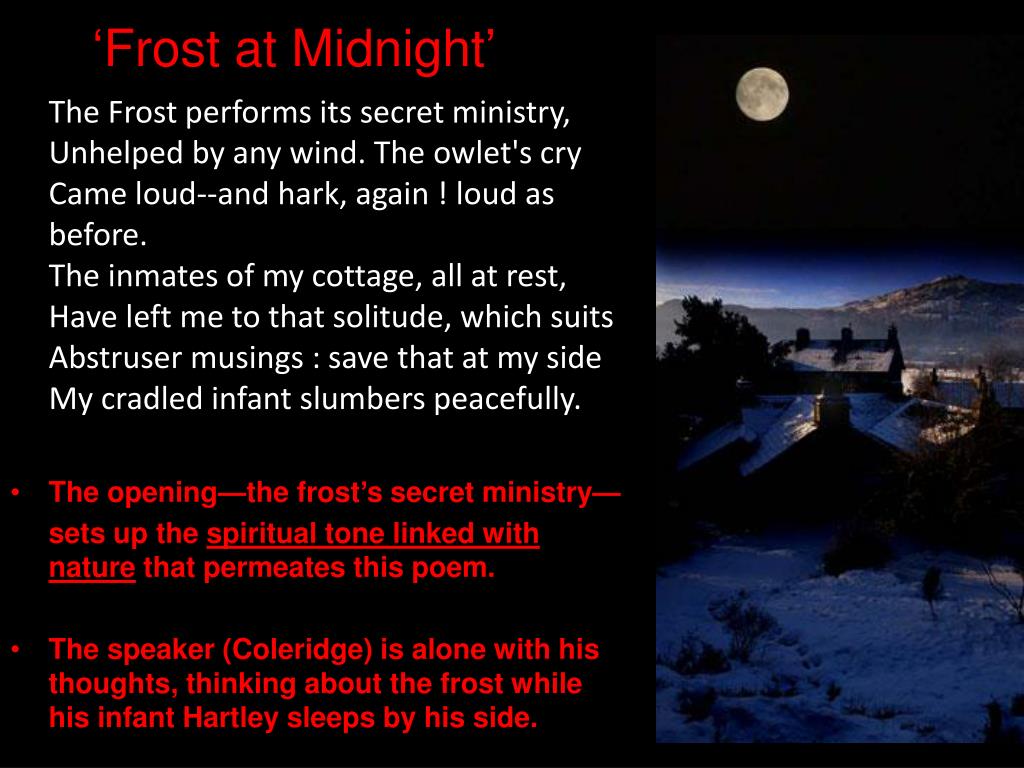 frost at midnight summary