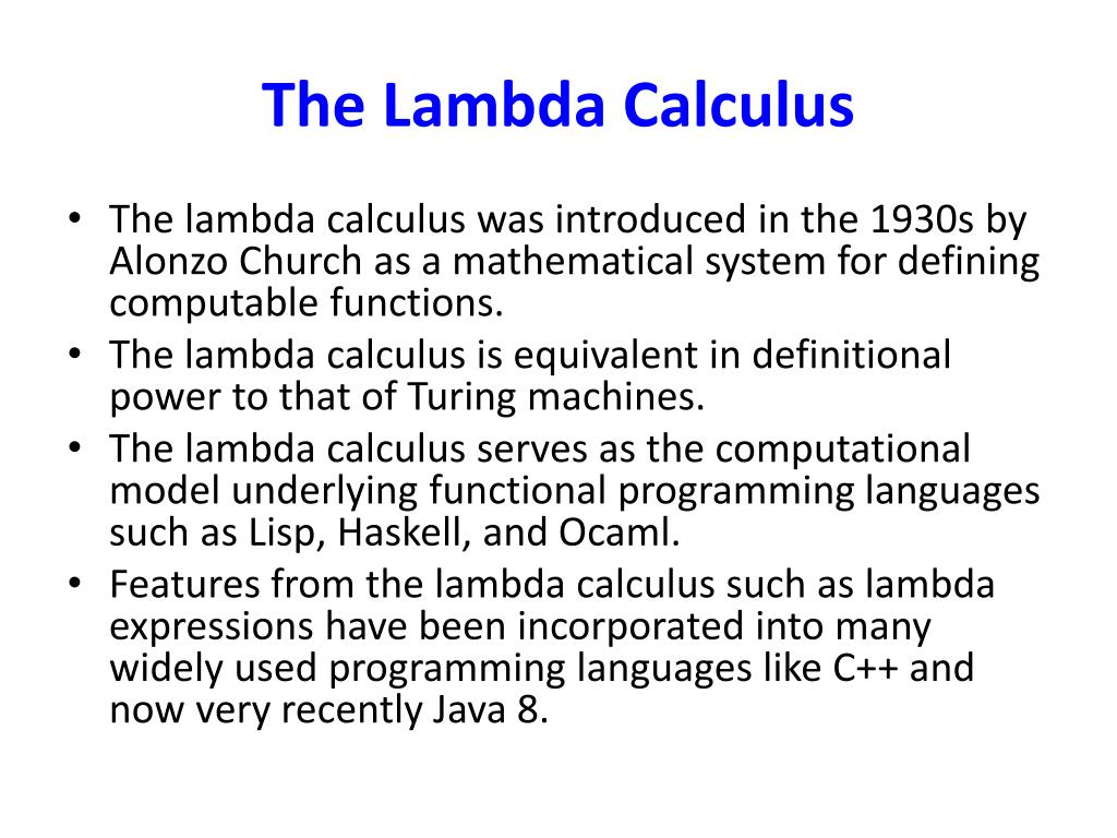 should i learn lambda calculus