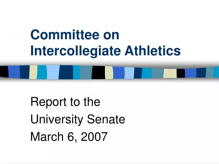 committee on intercollegiate athletics n.