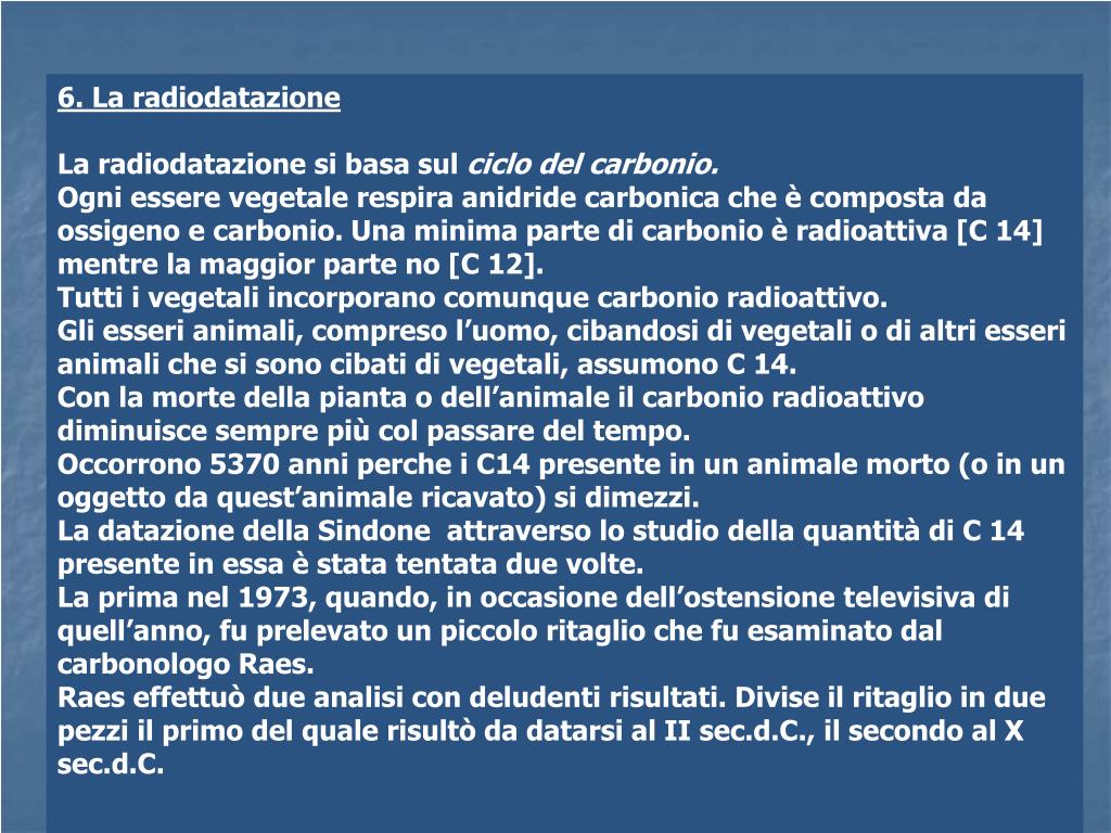 Problemi di datazione c-14