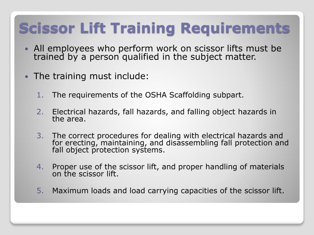 PPT Scissor Lift Safety Training PowerPoint Presentation, free download ID6199339