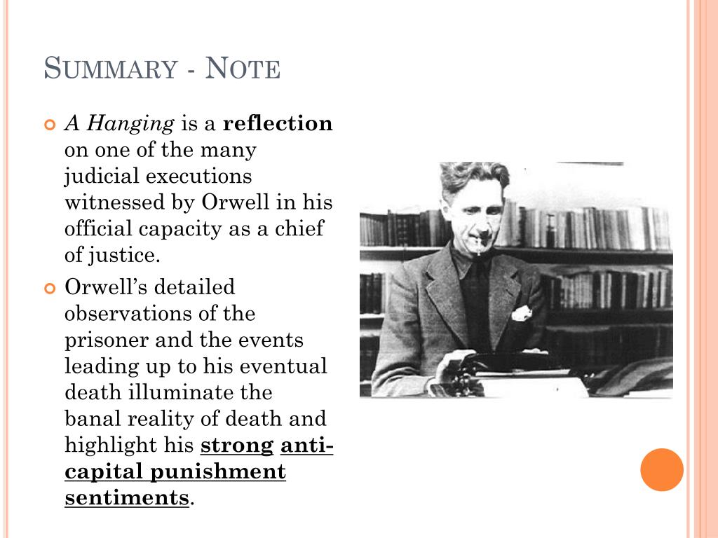 PPT - A HANGING by GEORGE ORWELL PowerPoint Presentation, free download -  ID:6200032