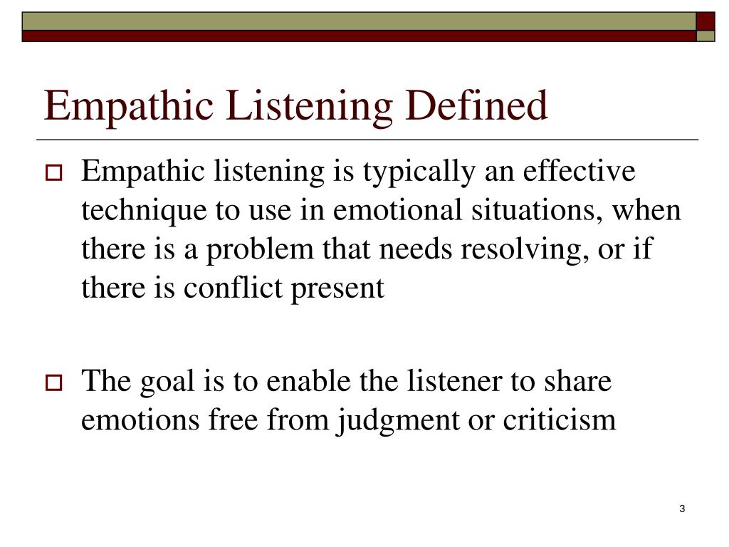 PPT - Empathic Listening PowerPoint Presentation, free download - ID:6200151