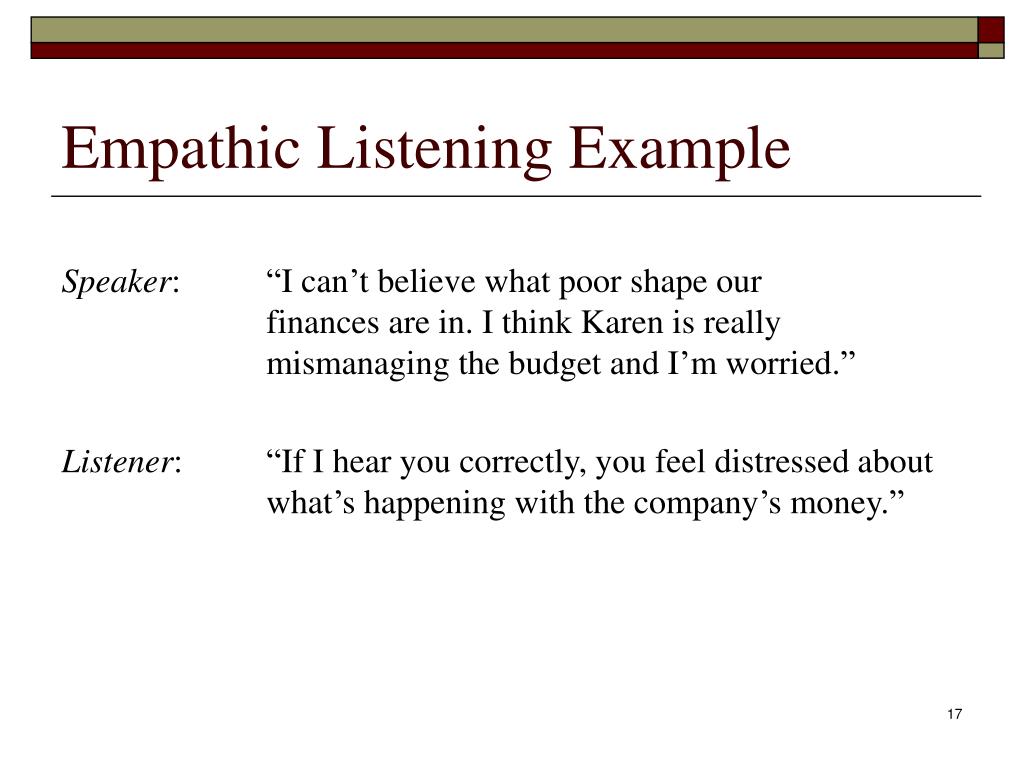 PPT - Empathic Listening PowerPoint Presentation, free download - ID:6200151