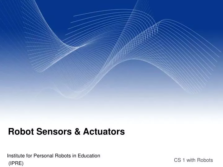 robot sensors actuators n.