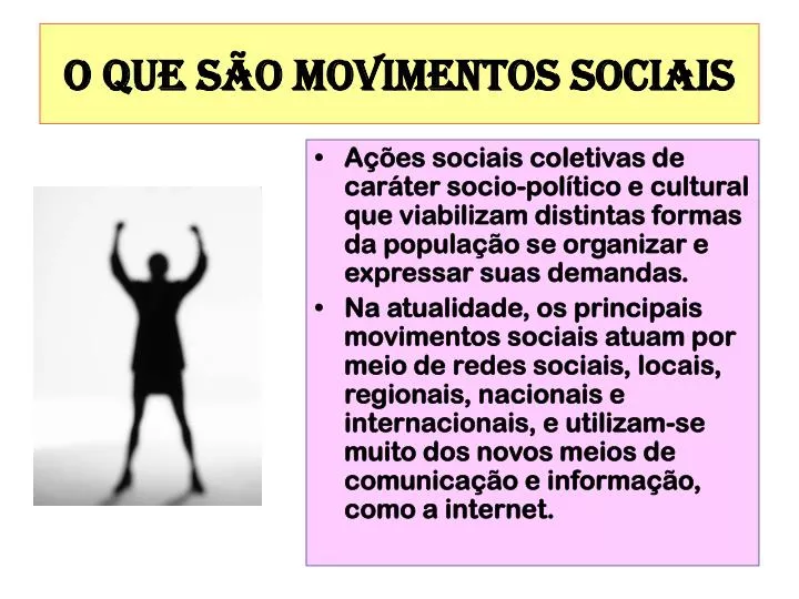 PPT - O QUE SÃO MOVIMENTOS SOCIAIS PowerPoint Presentation, Free ...