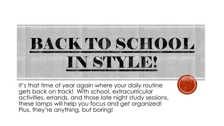 back to school in style n.
