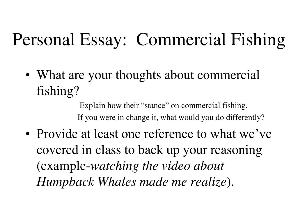college essays about fishing