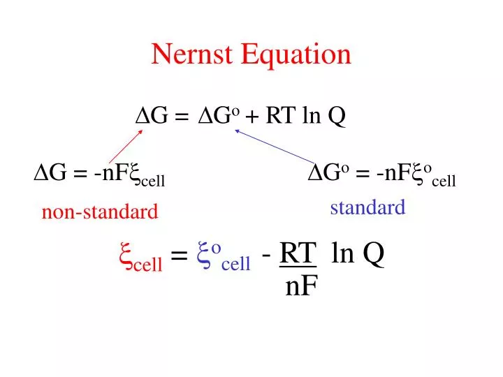 PPT - Nernst Equation PowerPoint Presentation, Free Download - ID:6200903