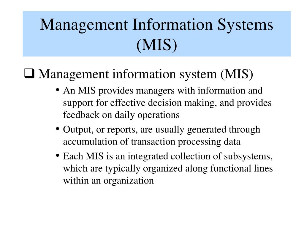 PPT What is MIS Management Information Systems PowerPoint