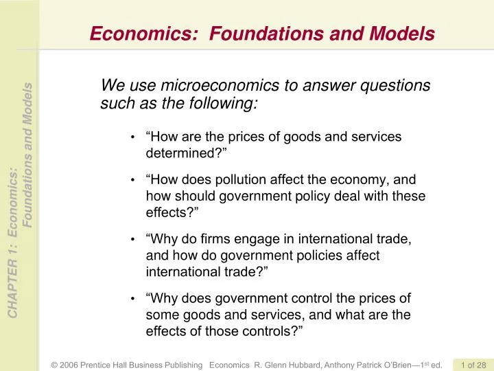 PPT Economics Foundations and Models PowerPoint Presentation, free