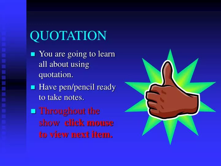 PPT QUOTATION PowerPoint Presentation Free Download ID 6203650
