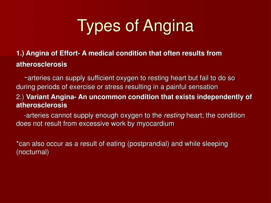 Angina types