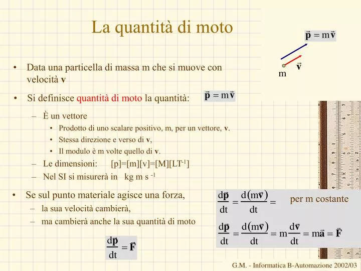 PPT - La quantità di moto PowerPoint Presentation, free download - ID