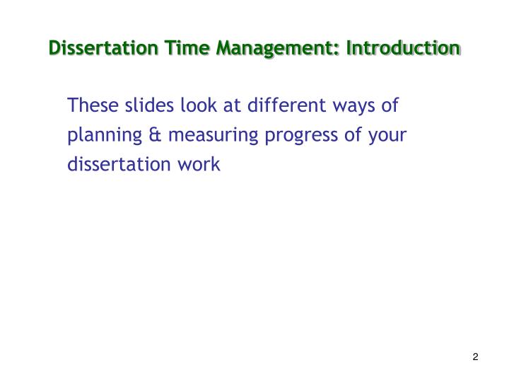 introduction for time management research