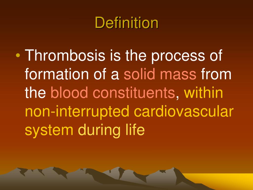 thrombosis definition