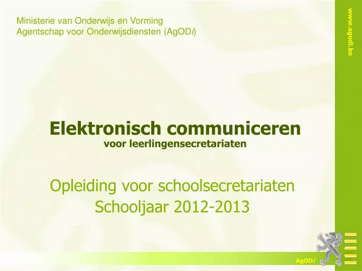 elektronisch communiceren voor leerlingensecretariaten n.
