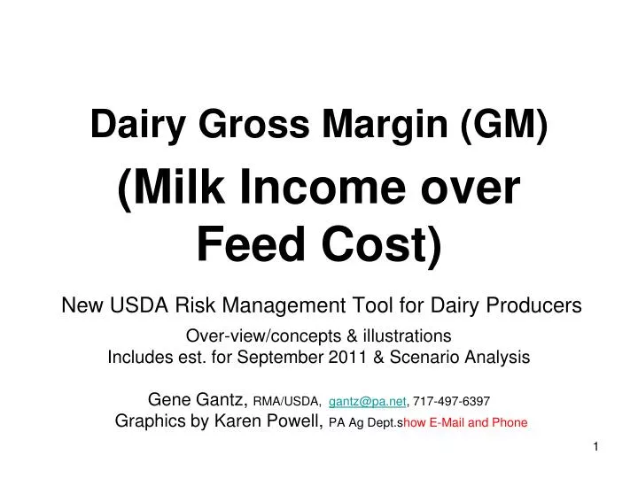 PPT What is Dairy Gross Margins Insurance do for Producers? PowerPoint Presentation ID6206684