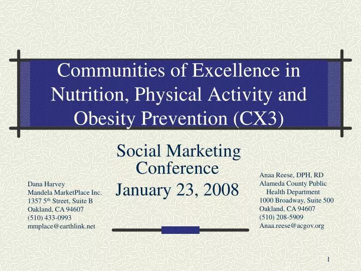 communities of excellence in nutrition physical activity and obesity prevention cx3 n.