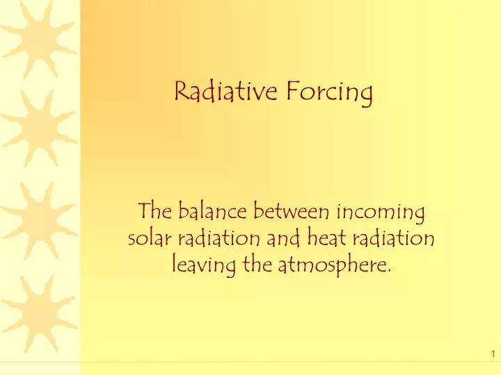 radiative forcing n.