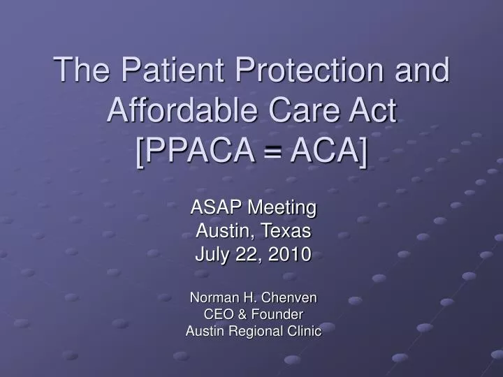 the patient protection and affordable care act ppaca aca n.