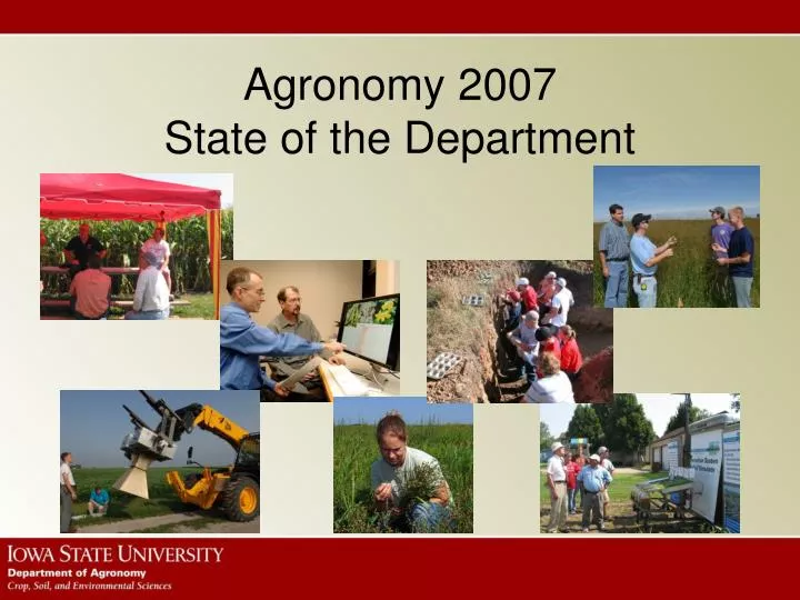 agronomy 2007 state of the department n.