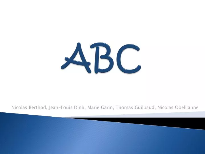 PPT - ABC PowerPoint Presentation, free download - ID:6208851