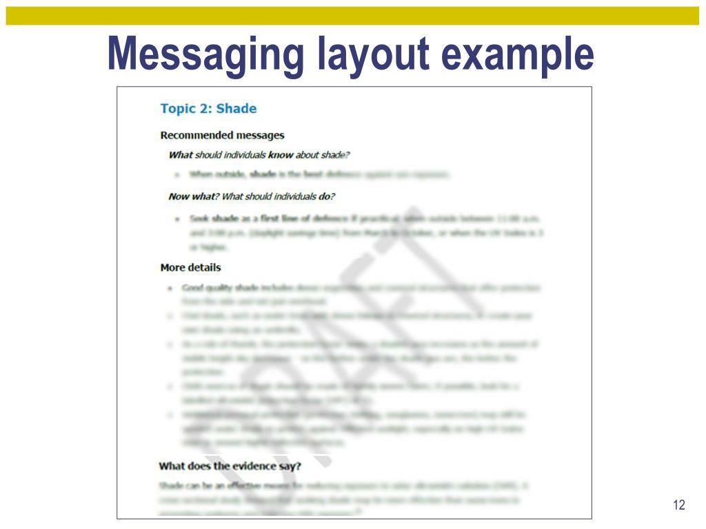 PPT - Creation of New Sun Safety Messages for Canada PowerPoint ...