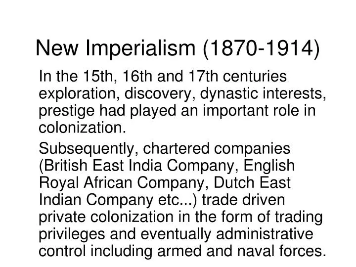 Ppt New Imperialism 1870 1914 Powerpoint Presentation Free Download Id6209144 9418
